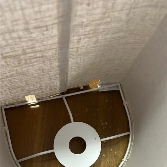 Elegant Cream Fabric Lamp Shade - Picture 2 of 5